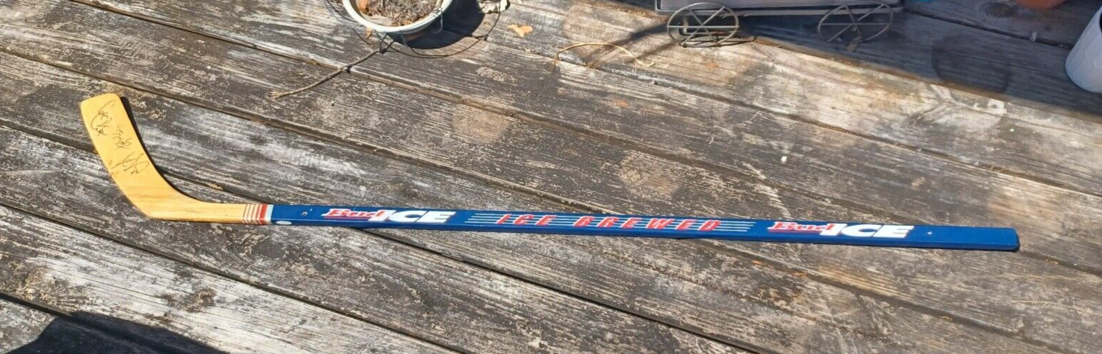 Very Rare One-Of-A-Kind Twice Signed Wayne Gretzky Autographed Hockey Stick L@@K image 3