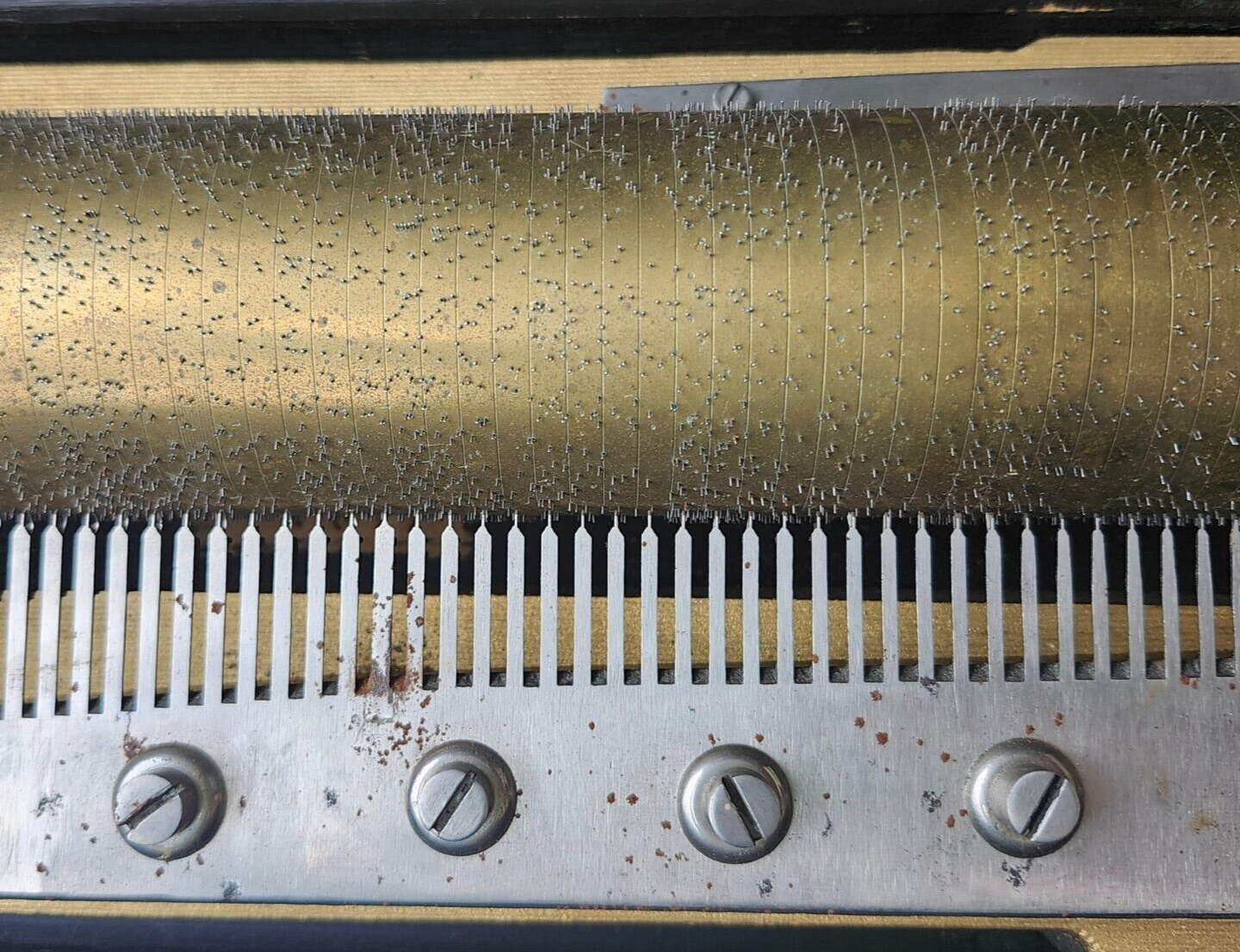 Antique M F 1840 Swiss Marque De Fabrique Cylinder Hand Crank 8 Airs Music Box image 12