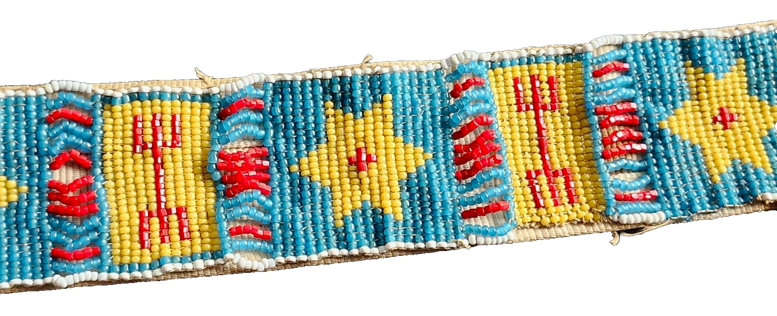 Antique Native American Indian Late 1800's Beaded Bead Work Belt image 8