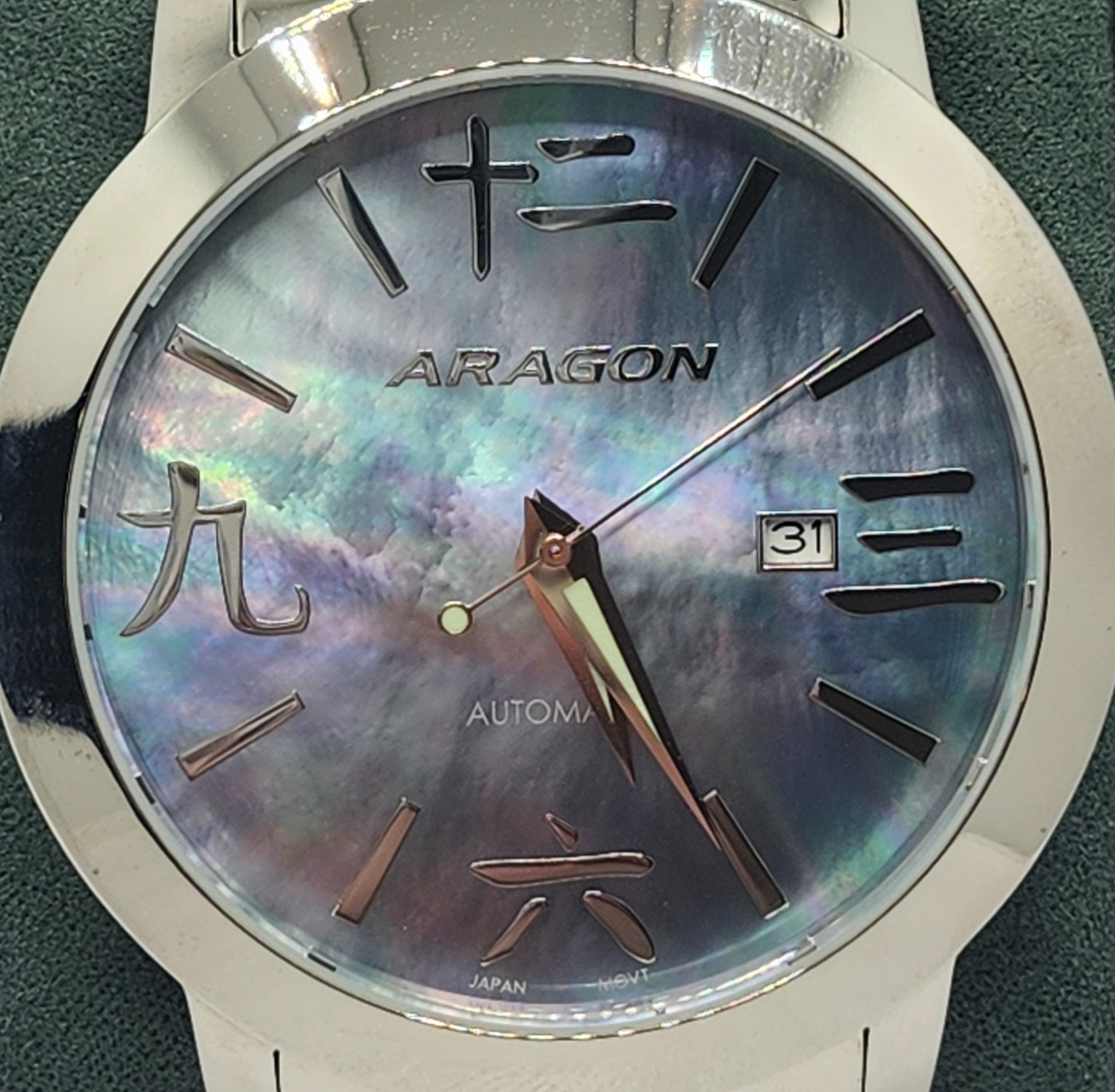 Aragon A194BLU Chinese Character Automatic 50mm image 2