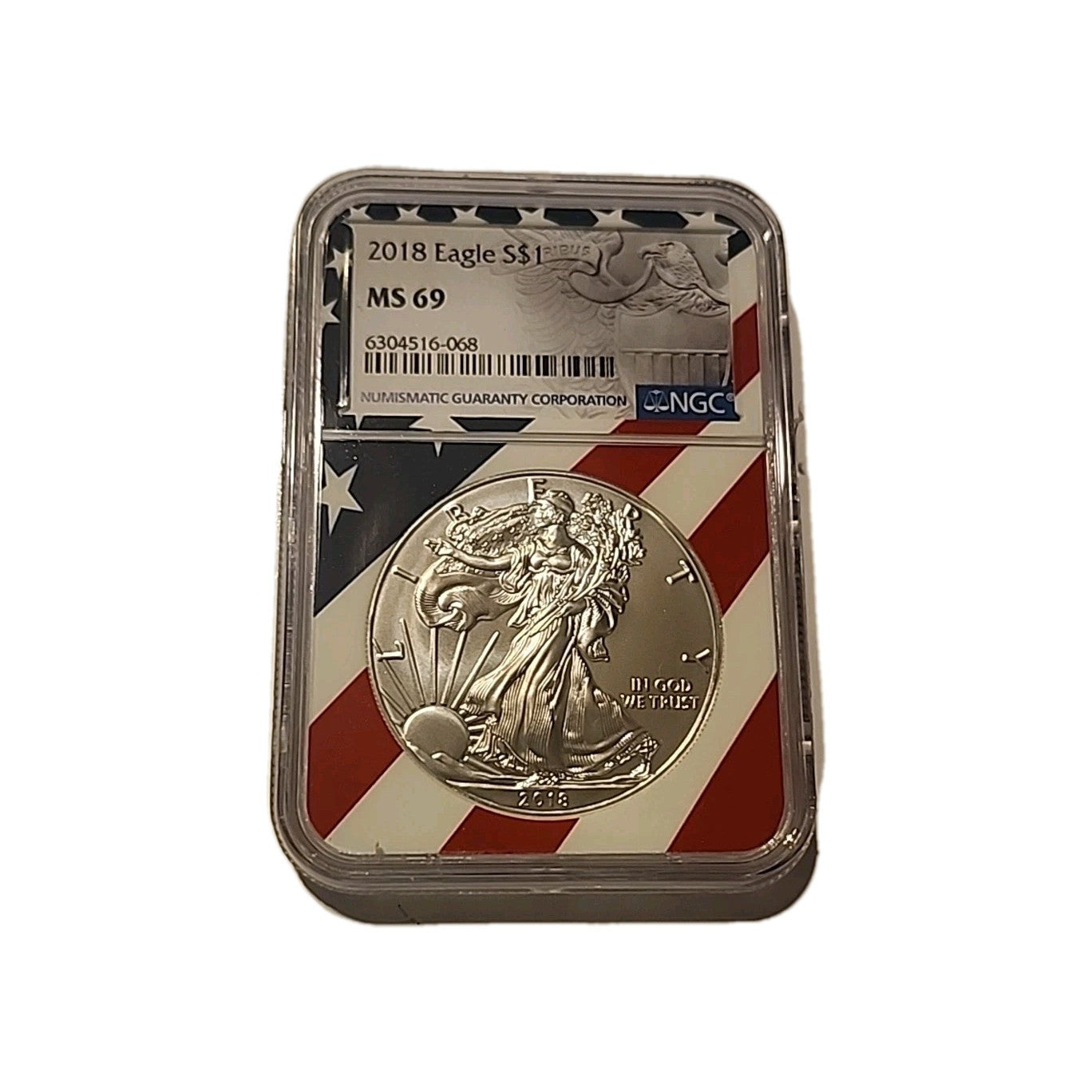 2018 US Silver $1 Eagle NGC MS69 image 0