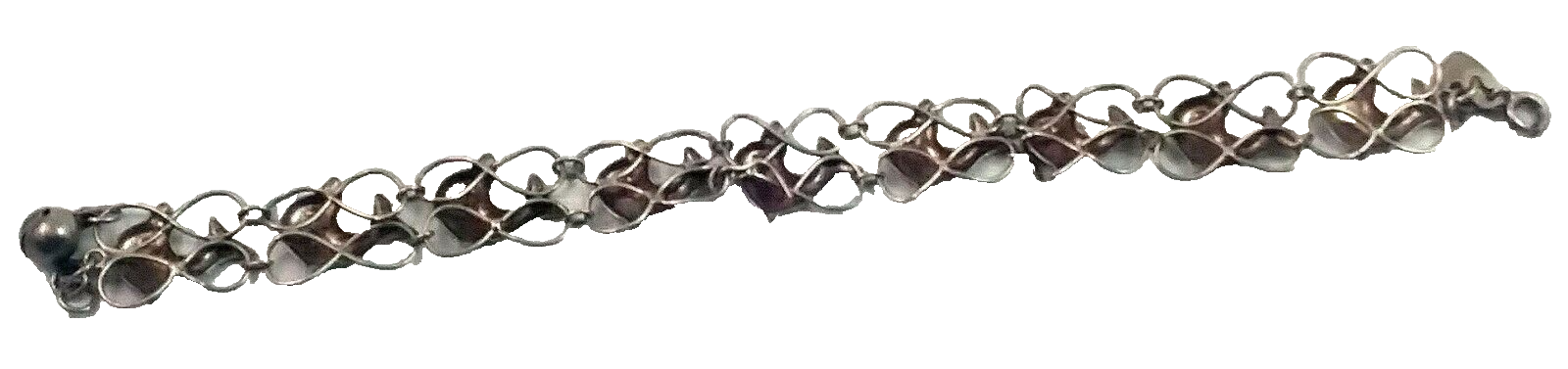 Gorgeous Sterling Silver Dolphin Link Bracelet 7.25" Long image 5