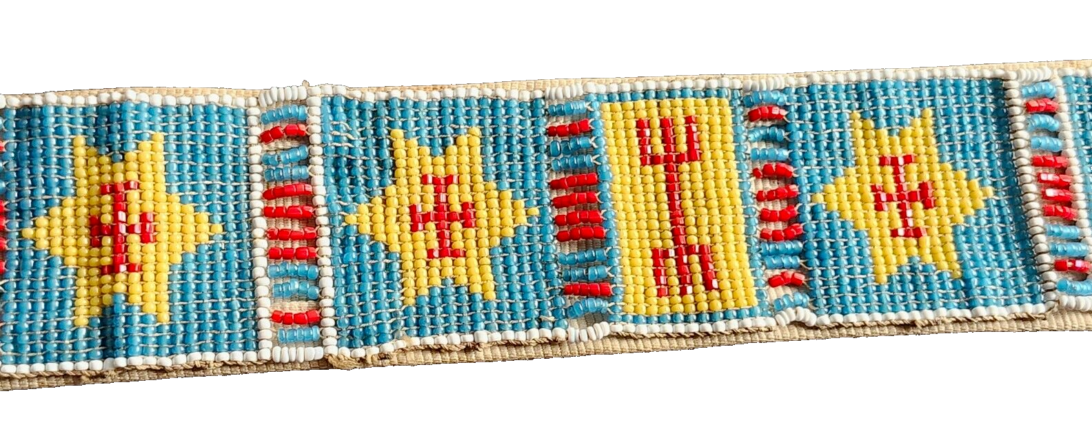 Antique Native American Indian Late 1800's Beaded Bead Work Belt image 9
