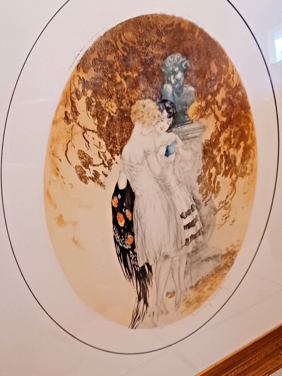 Framed Louis Icart, Regarde (Look), Drypoint Etching, Signed in Pencil with COA image 3