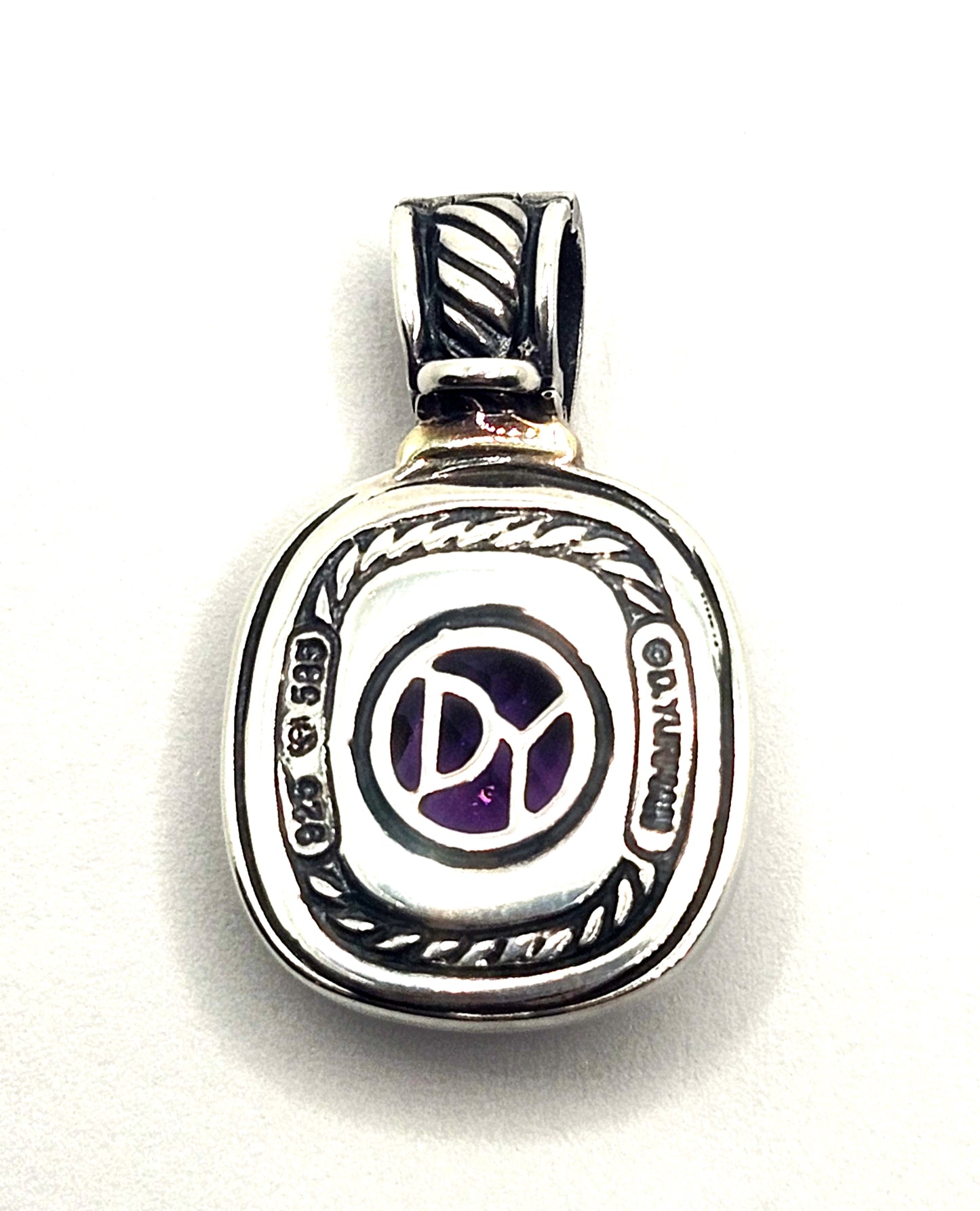Vintage David Yurman Amethyst Albion Sterling & 14K Enhancer image 6