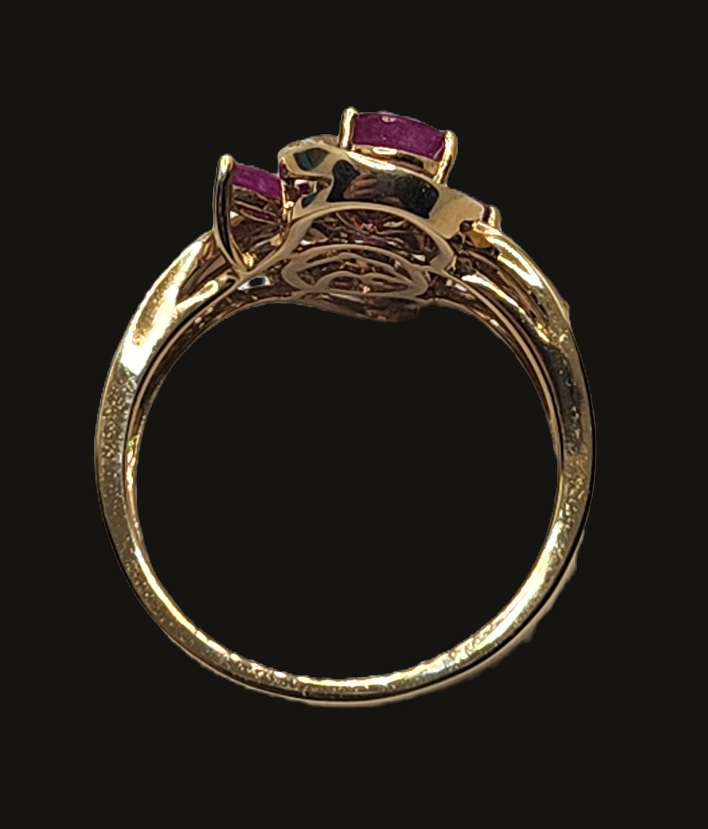 New! Effy Ruby & Diamond 14kYellow Gold Ring in Box image 8