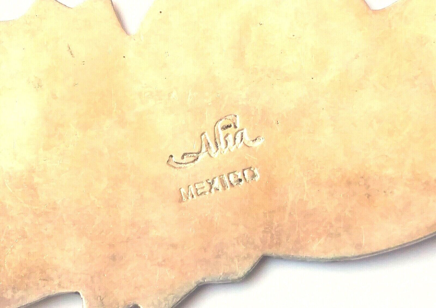 Vintage Artisian Mexico Sterling Silver Abalone Onyx & MOP Necklace by Nia image 6