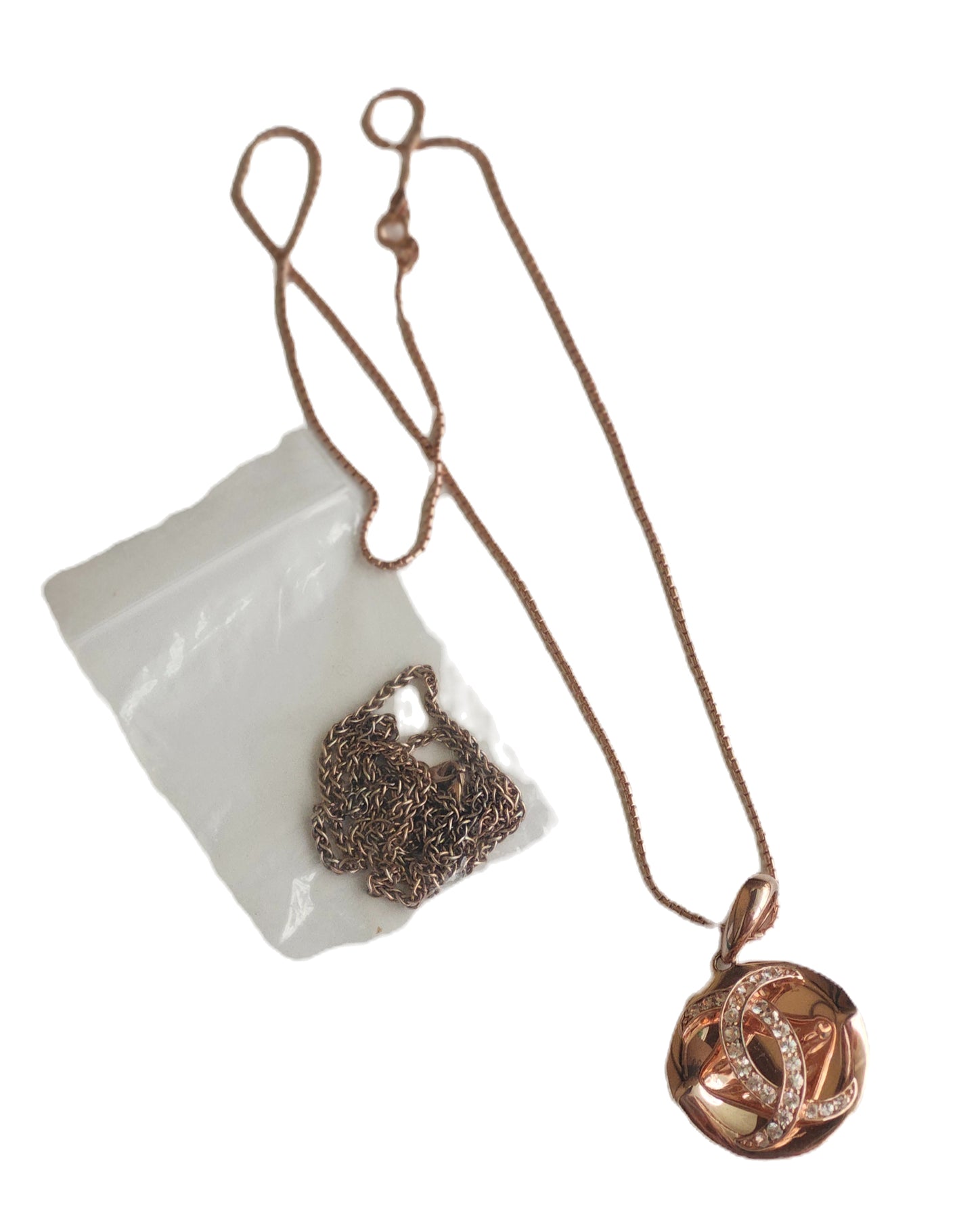 Effy Rose Gold Sterling Silver & White Sapphire Pendant with Chain in Box image 6