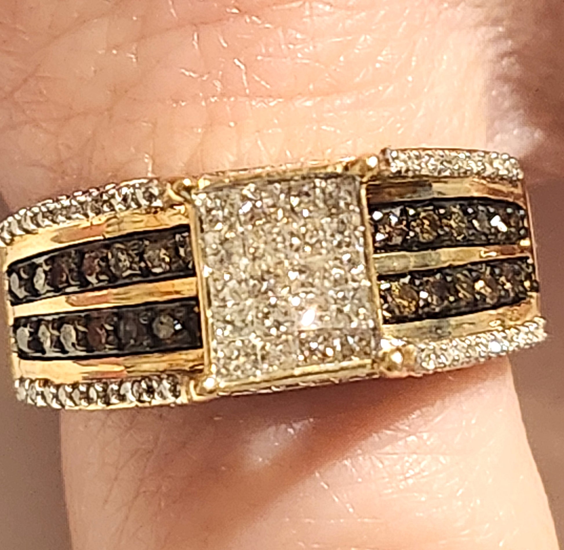 Princess & Round Multi Diamond 14k Gold Engagement Ring SJ image 3