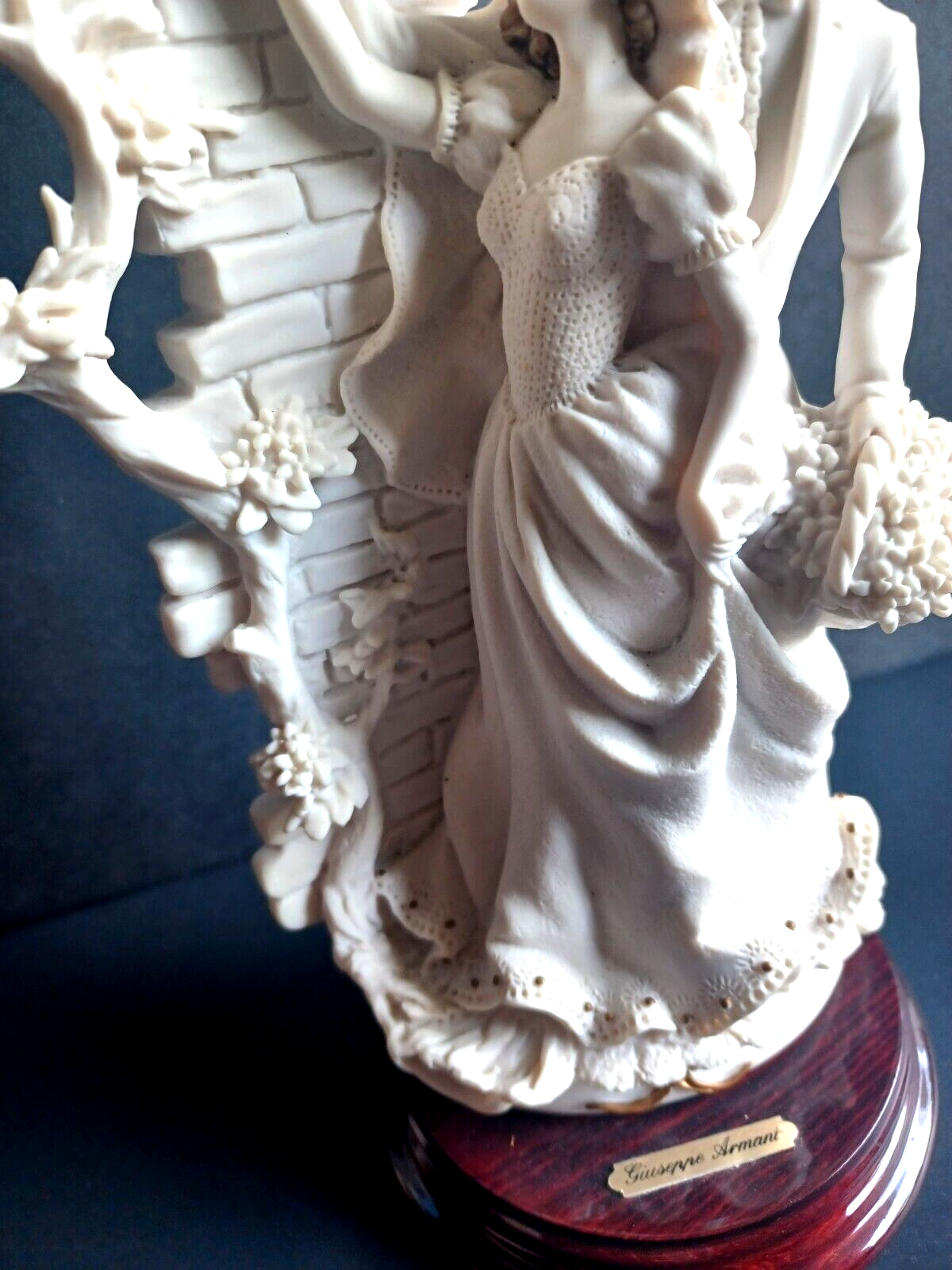 Giuseppe Armani 0201F Love in Bloom Bride & Groom Married Couple w/ Bouquet image 7