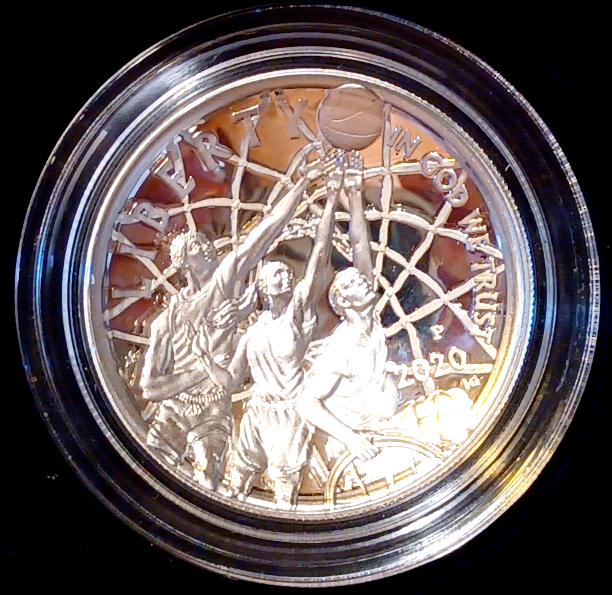 U.S. Mint Basketball Hall of Fame 2020 Pure .999 Silver Uncirculated Dollar Coin image 3