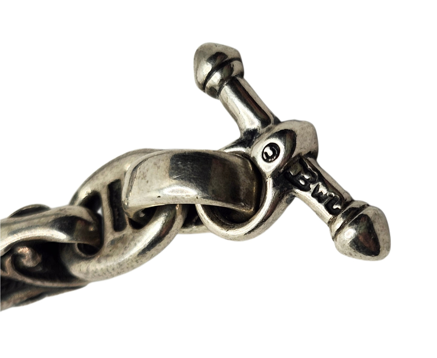 BWL Bill Wall Leather U Joint Wave Link Sterling Silver Toggle Brac image 6