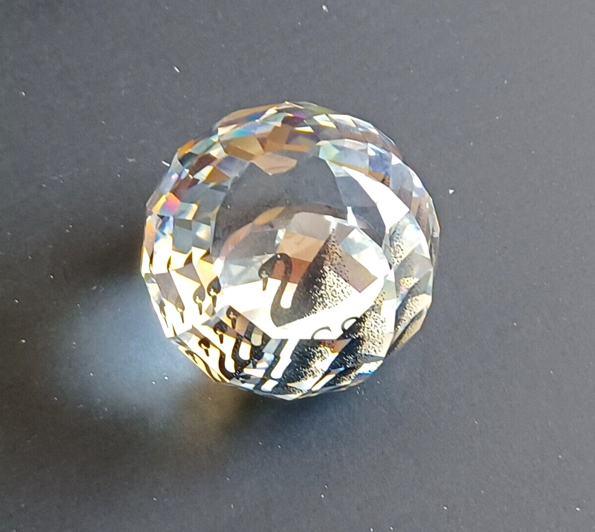 Swarovski Collector Society Crystal Paperweight Black Swan Multifaceted in Box image 1