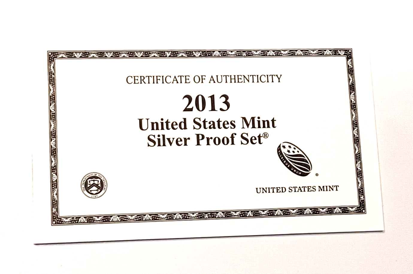 2013 S US Mint Silver Proof Set - 14 Coins COA Original Box image 7