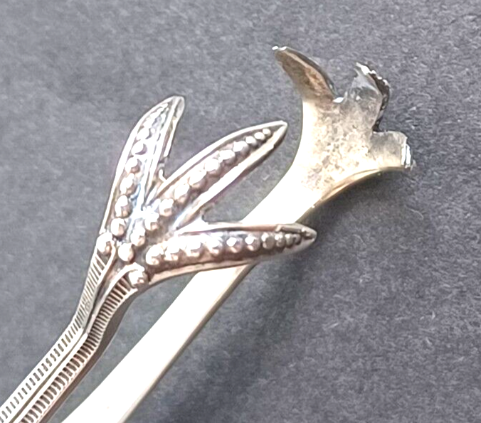 Antique R. Blackington & Co Sterling Silver Sugar Cube Tongs Claw Tongs image 7