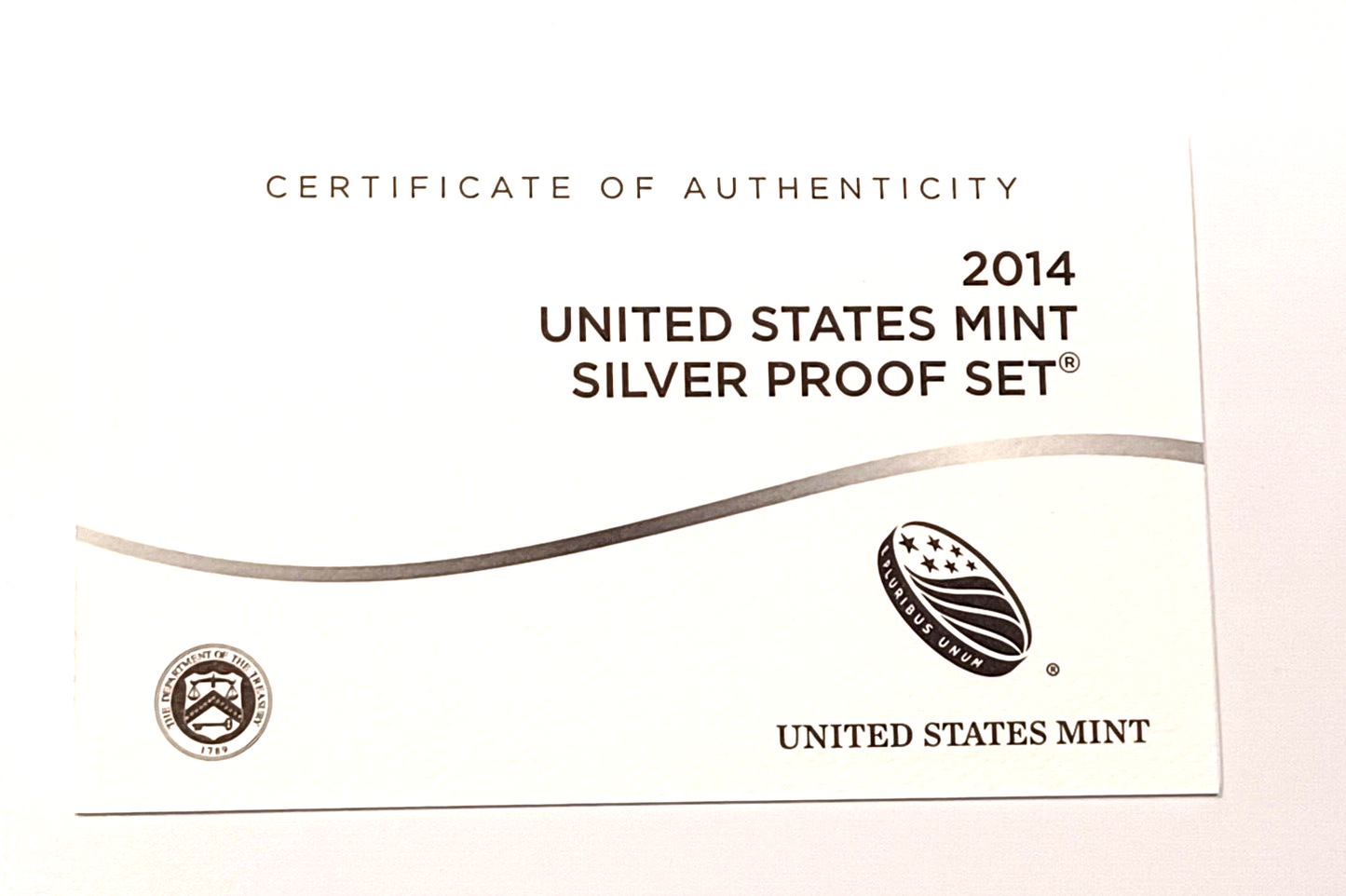 2014 S US Mint Silver Proof Set - 14 Coins COA Original Box image 9