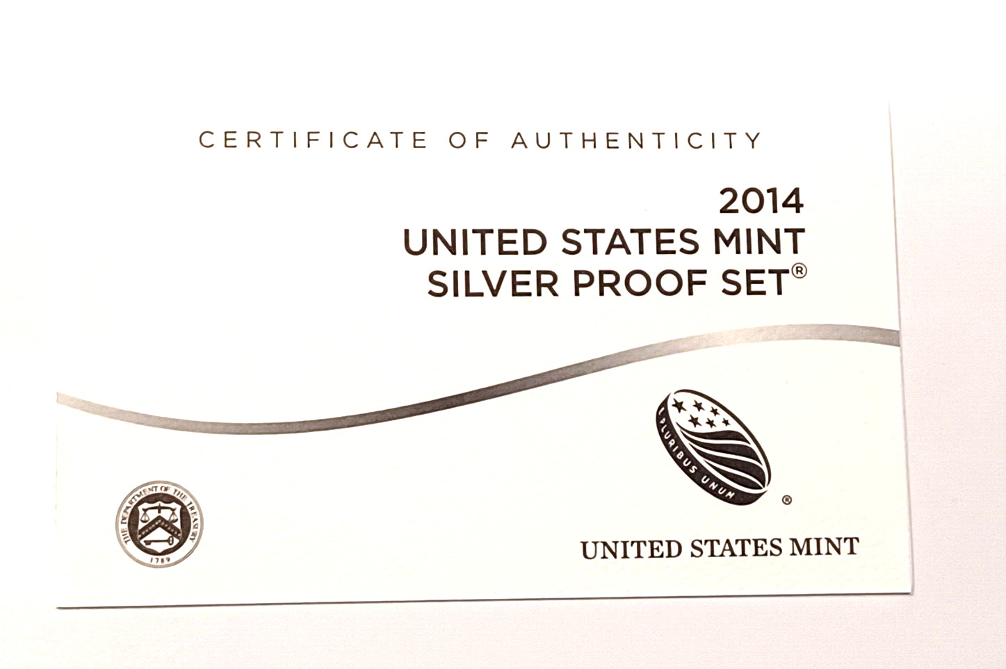 2014 S US Mint Silver Proof Set - 14 Coins COA Original Box image 9