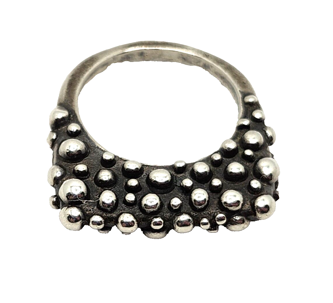 Dian Malouf Modern Stack Stacking Sterling Silver Heavy Dots Ring DLM image 4