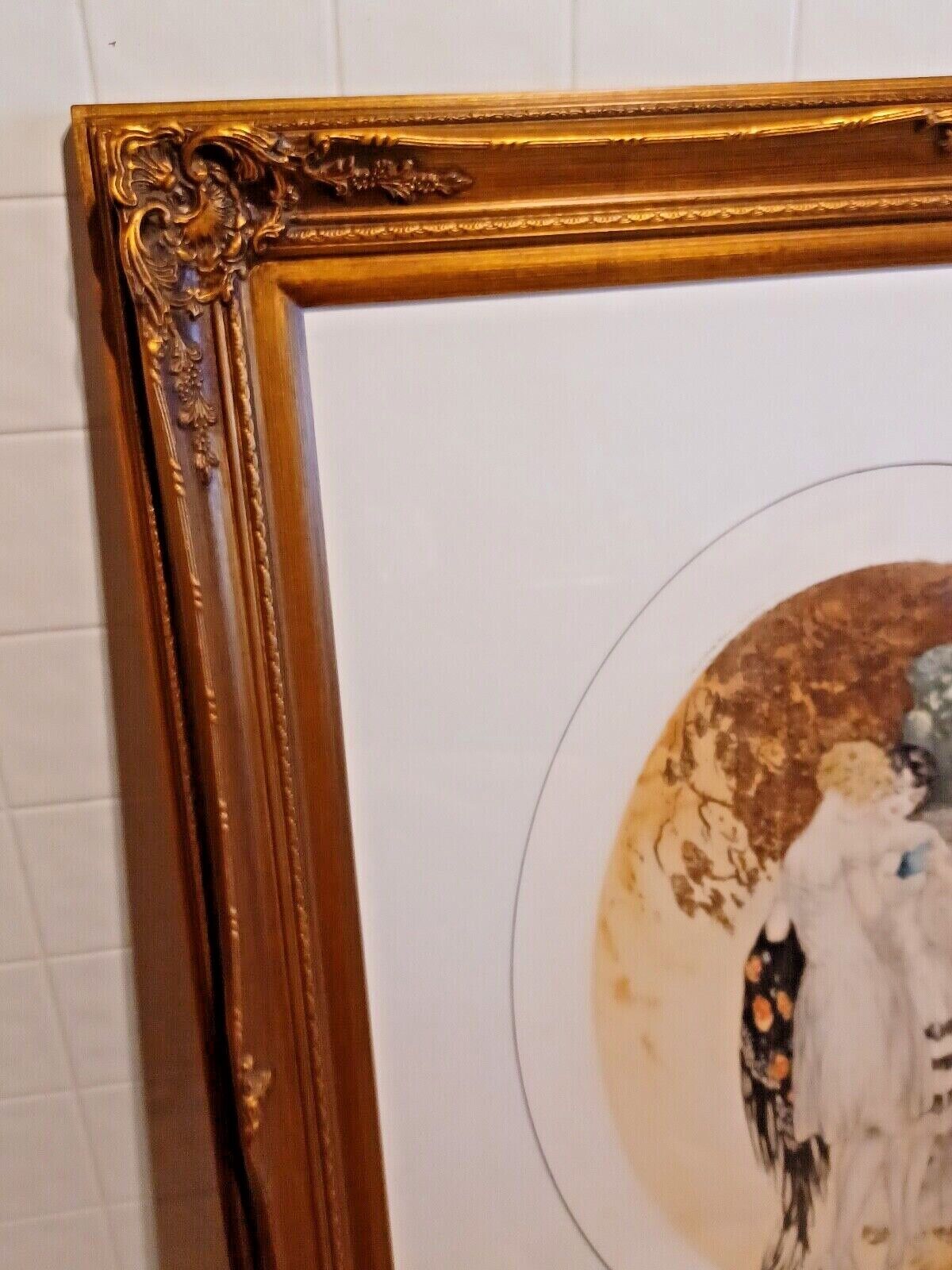 Framed Louis Icart, Regarde (Look), Drypoint Etching, Signed in Pencil with COA image 6