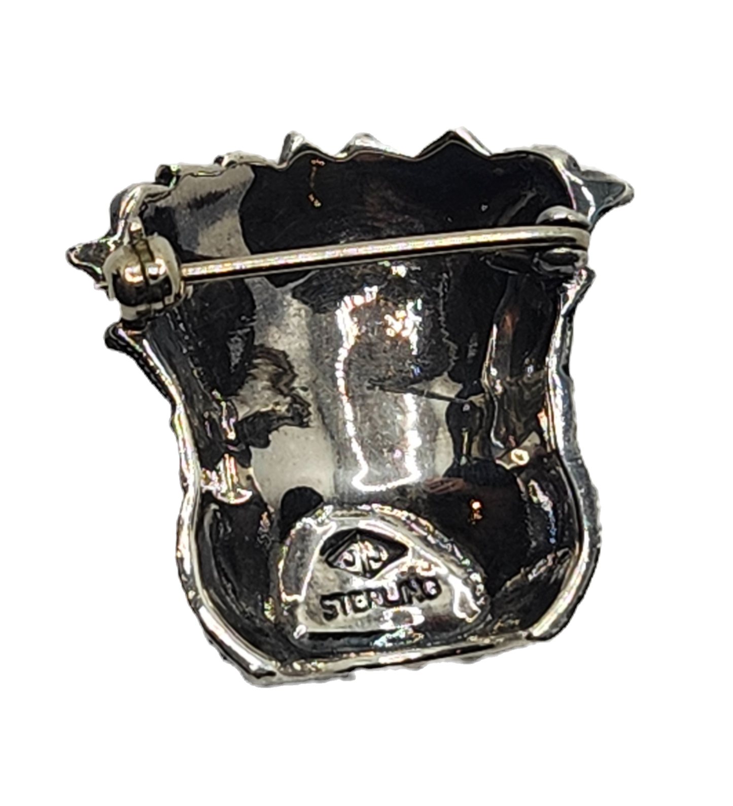 Judith Jack Sterling Silver Marcasite & Enamel Poinsettia Plant Brooch image 3