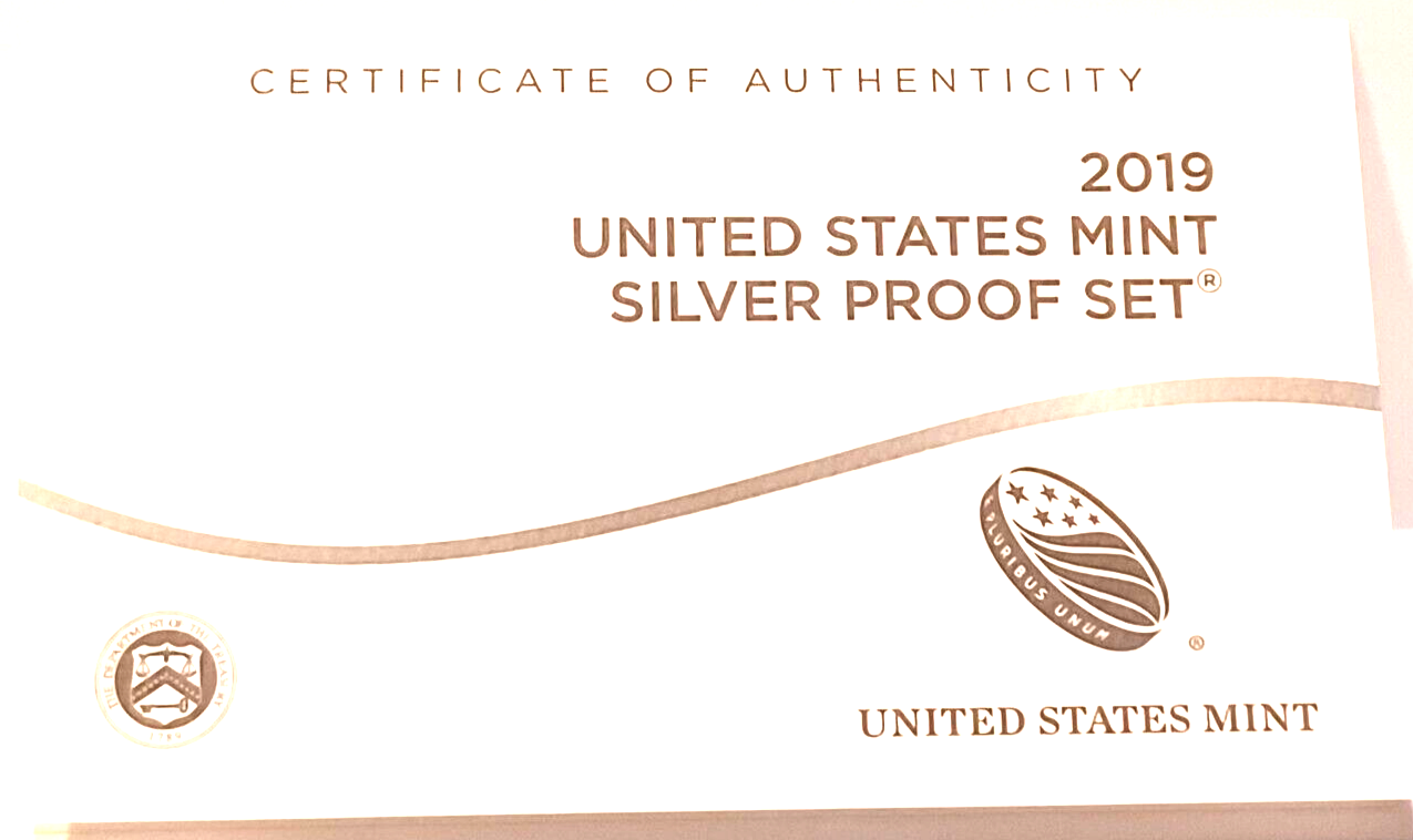 2019 S US Mint Silver Proof Set - 11 Coins COA Original Box image 7