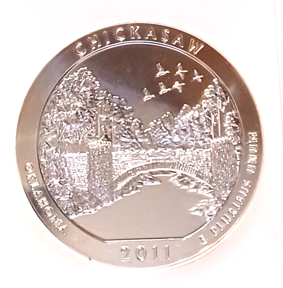 2011 CHICKASAW  5 Oz. SILVER PCGS MS69DMPL FIRST STRIKE  Signed Mercanti image 1