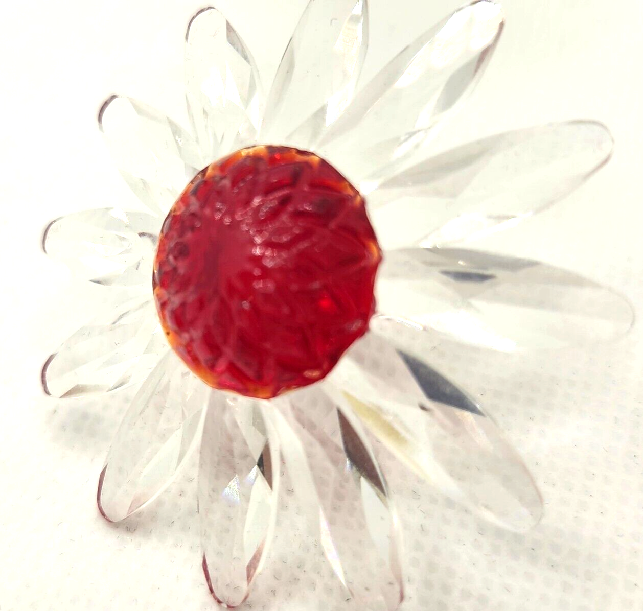 Swarovski Crystal RED MARGUERITE DAISY with MINI FLOWERS in Original Box image 6