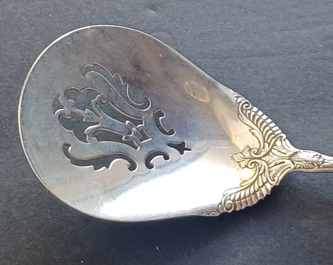Sir Christopher by Wallace Sterling Silver Solid Bon Bon Spoon w/ Pierced Bowl image 1