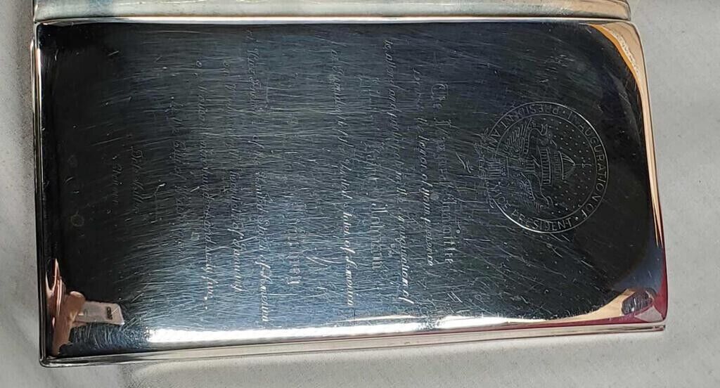 Sterling 1965 President & Vice President Inauguration Invitation Cigarette Case image 1