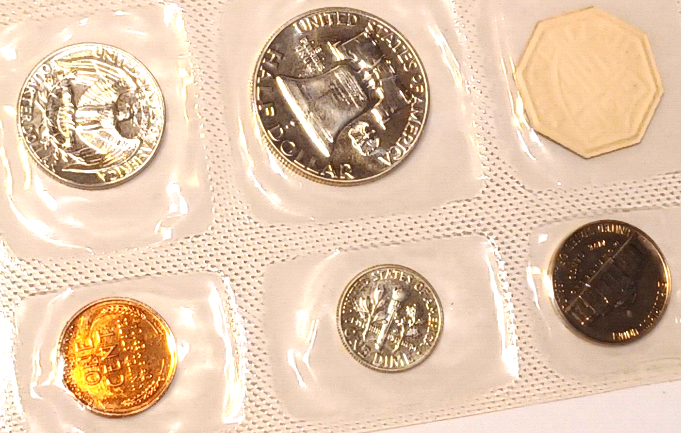 1955 U.S. Mint SILVER PROOF Set in Original Envelope image 6