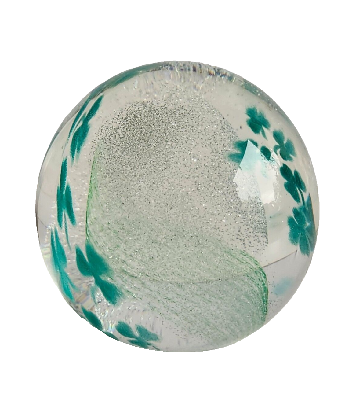 Caithness "Shamrock" Glass Paperweight Scotland #W37616 image 1