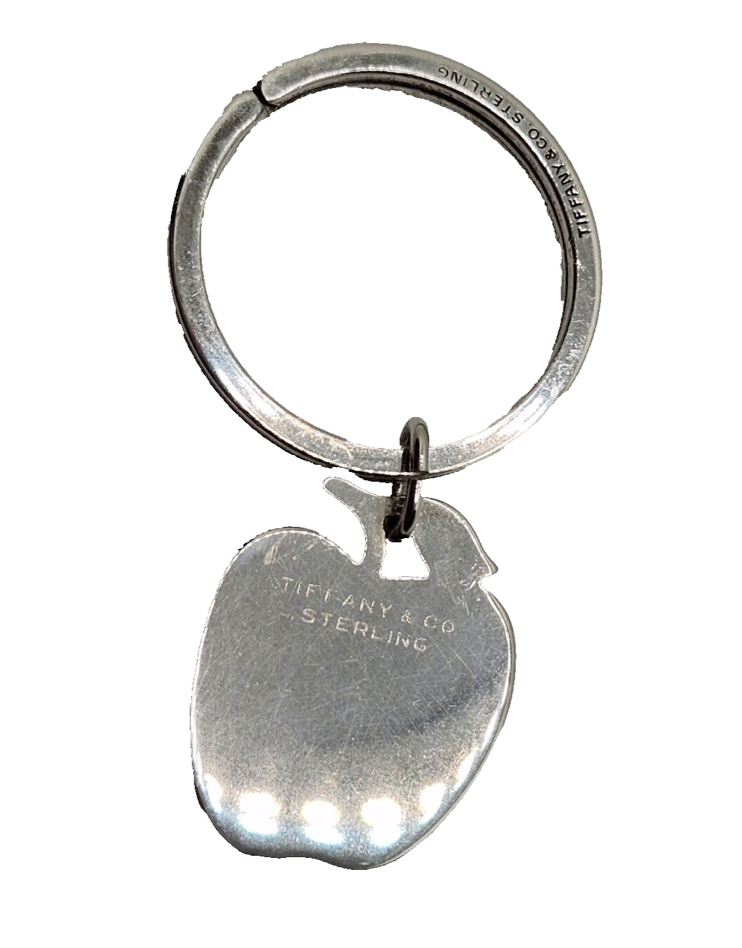 Vintage Tiffany & Co. Sterling Silver Apple Key Chain w/ Pouch image 0