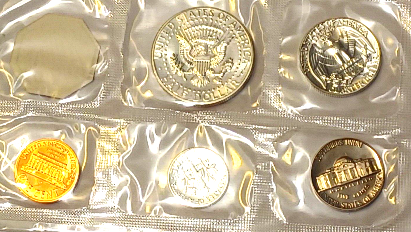 1964 U.S. Mint SILVER PROOF Set in Original Envelope image 5