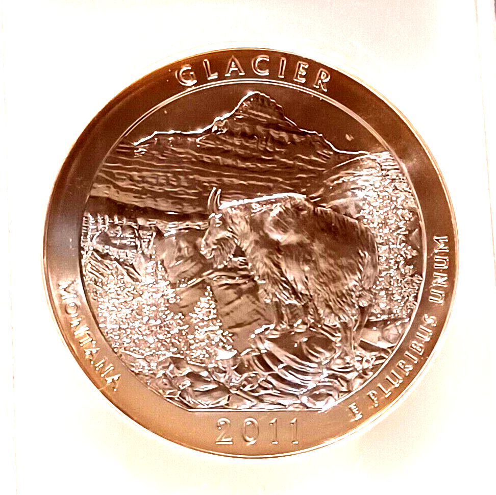 2011 Glacier 5 Oz. SILVER PCGS MS69DMPL FIRST STRIKE  Signed Mercanti image 1