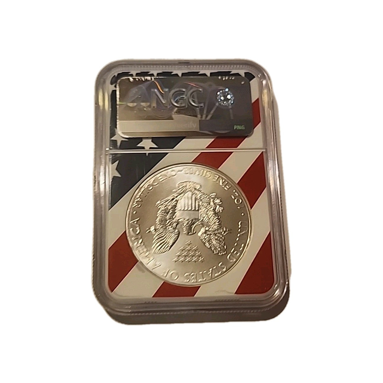 2013 US Silver $1 Eagle NGC MS69 American Flag image 1