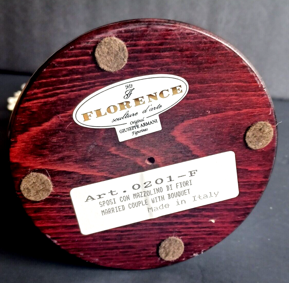 Giuseppe Armani 0201F Love in Bloom Bride & Groom Married Couple w/ Bouquet image 14