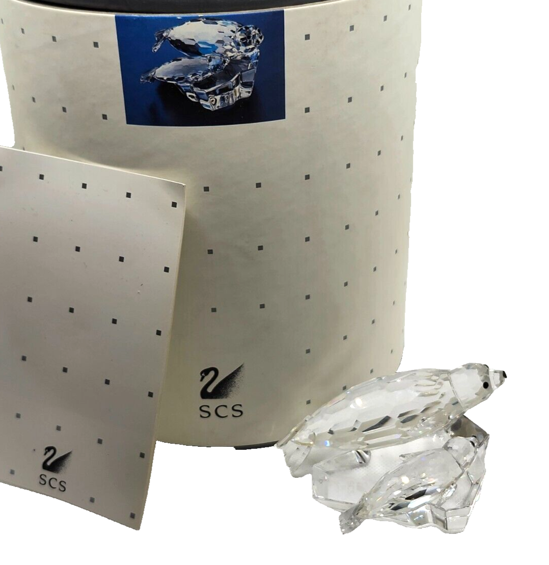 Swarovski Crystal SCS 1991 Annual Edition "The Seals" Figurine in Box w/ COA image 0