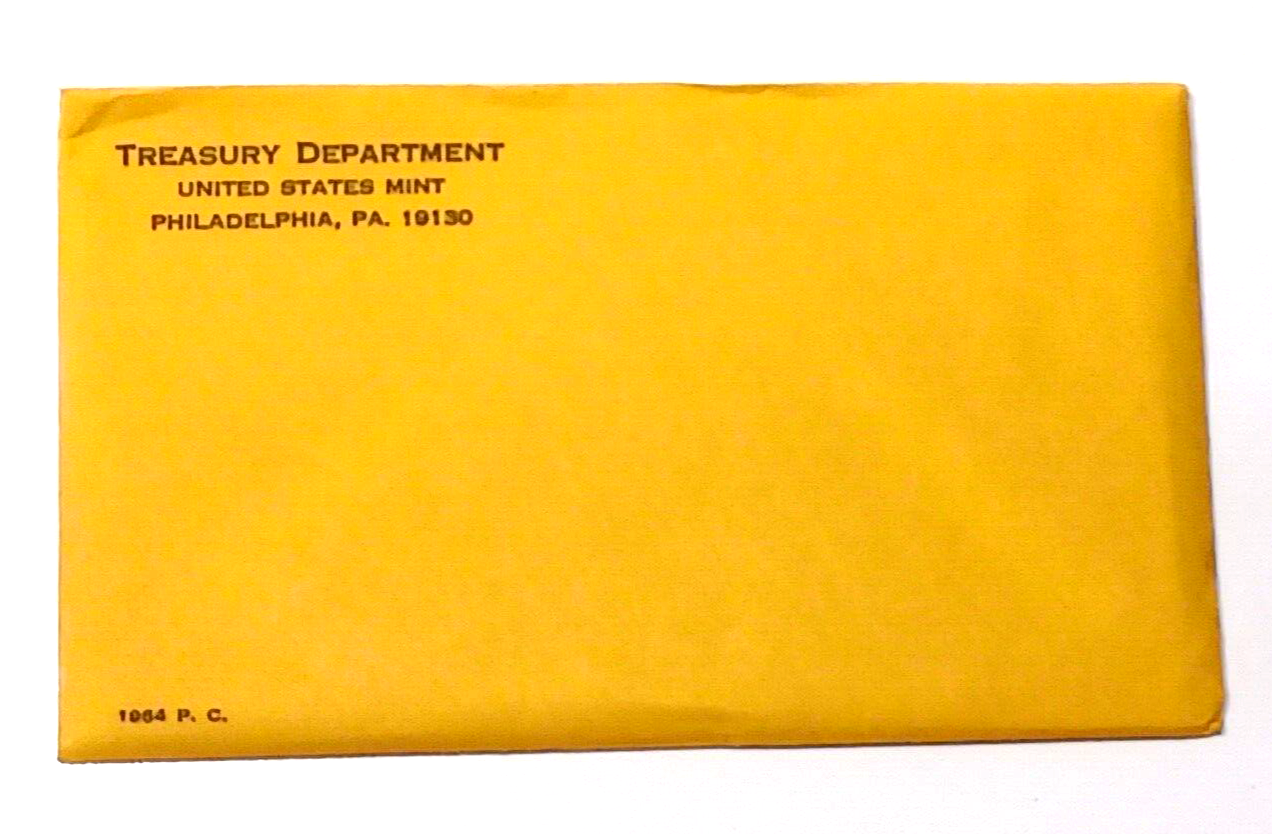 1964 U.S. Mint SILVER PROOF Set in Original Envelope image 6