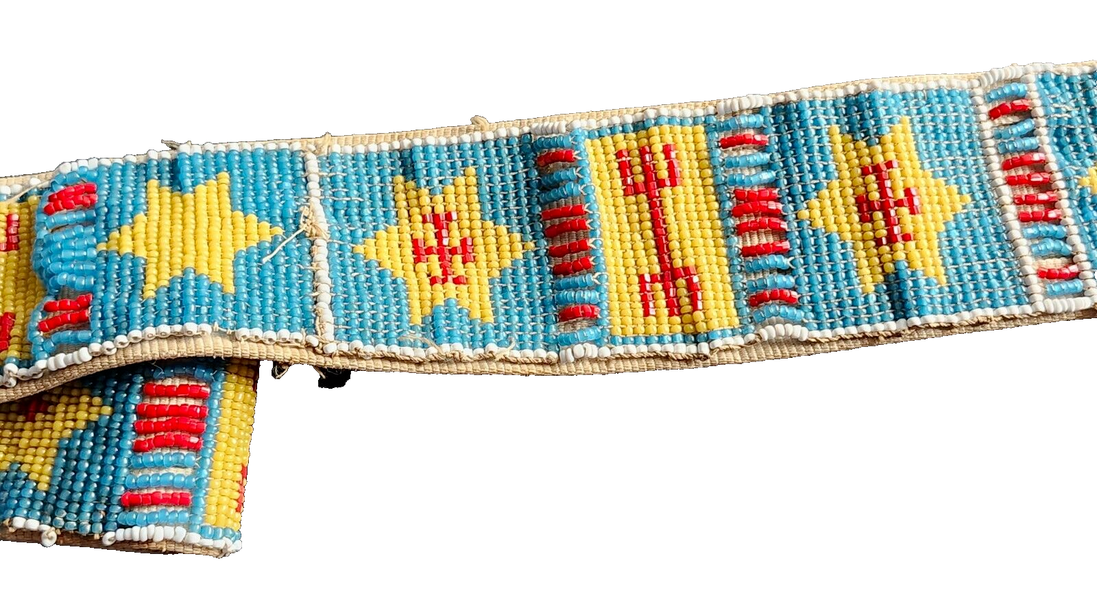 Antique Native American Indian Late 1800's Beaded Bead Work Belt image 3