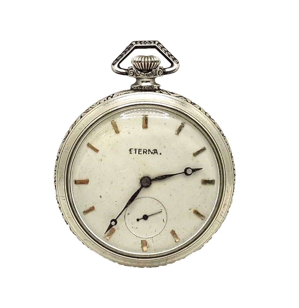 Antique Eterna Swiss Pocket Watch w/ Double Headed Eagle Symbol image 0