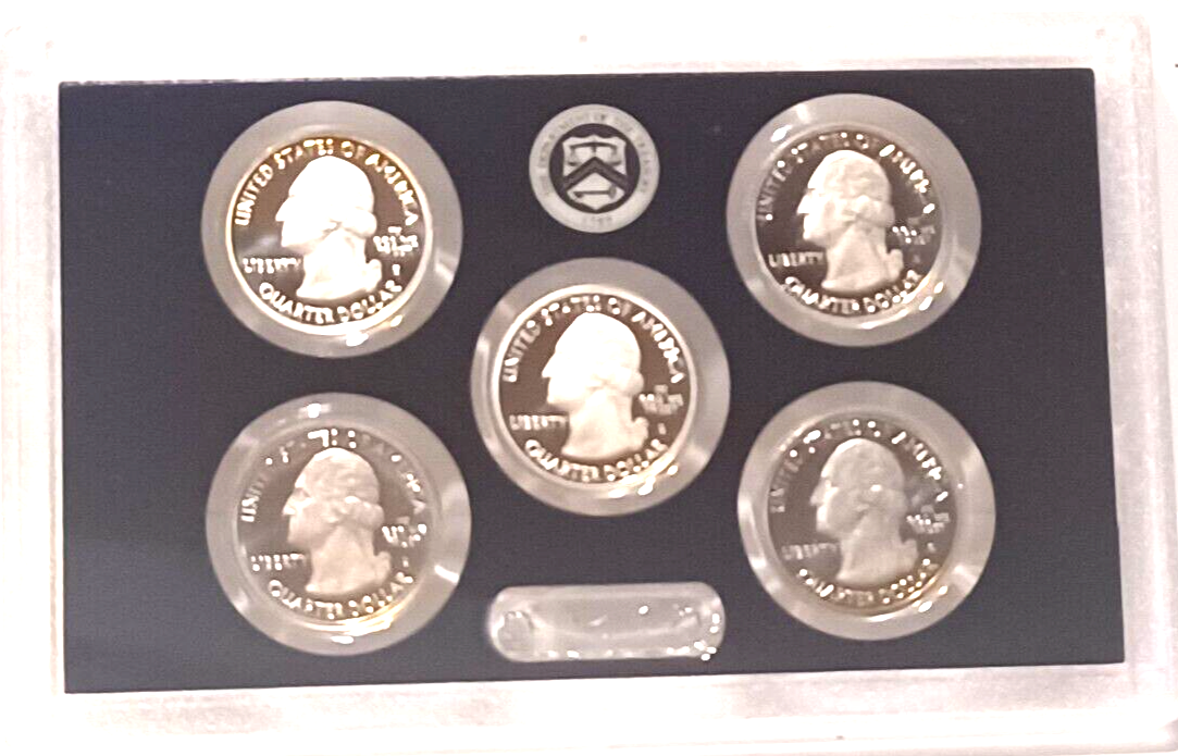 2015 S US Mint Silver Proof Set - 14 Coins COA Original Box image 4