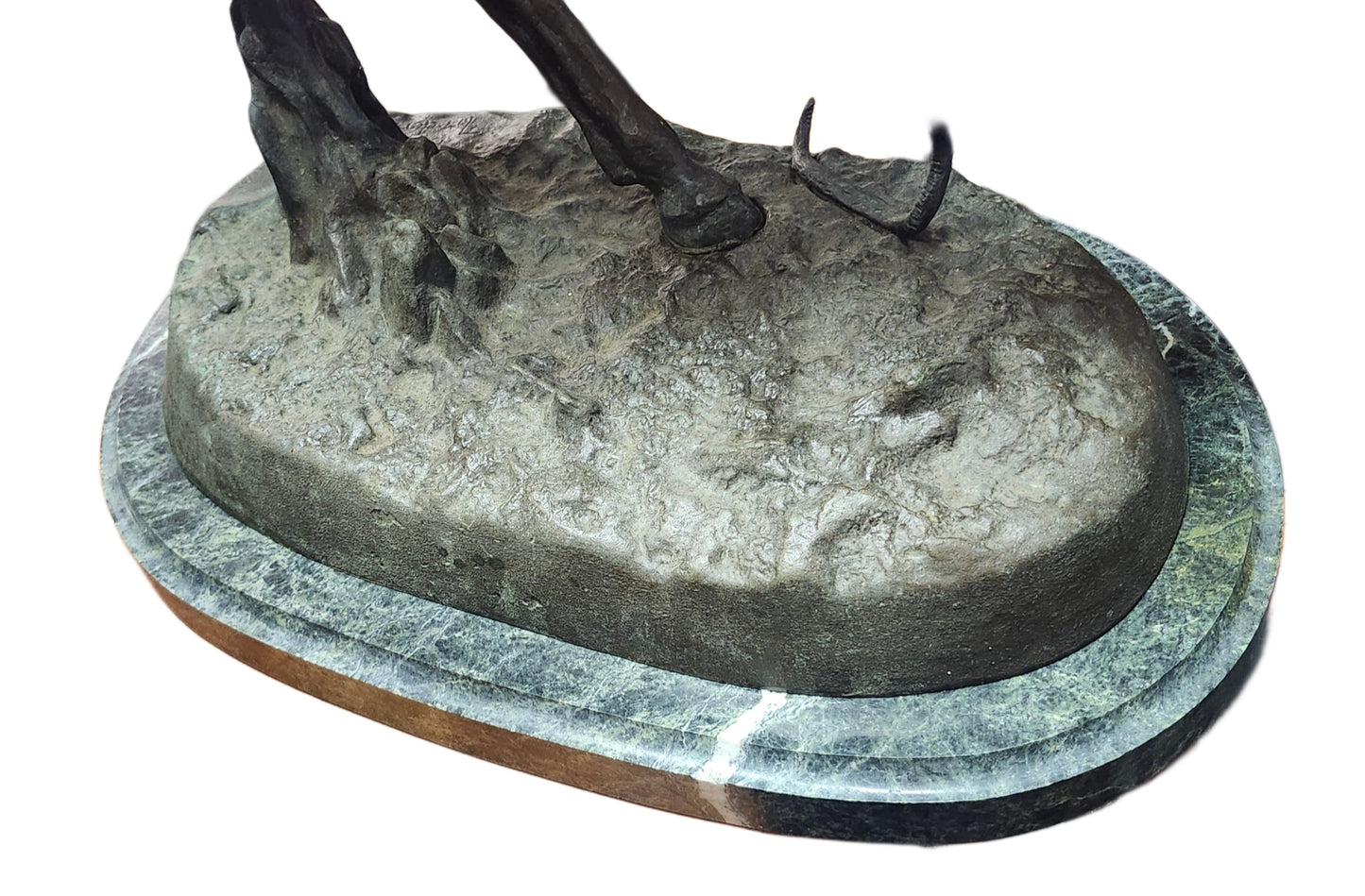 Frederic Remington Bronze Statue Titled "Rattlesnake" 23" Tall image 3