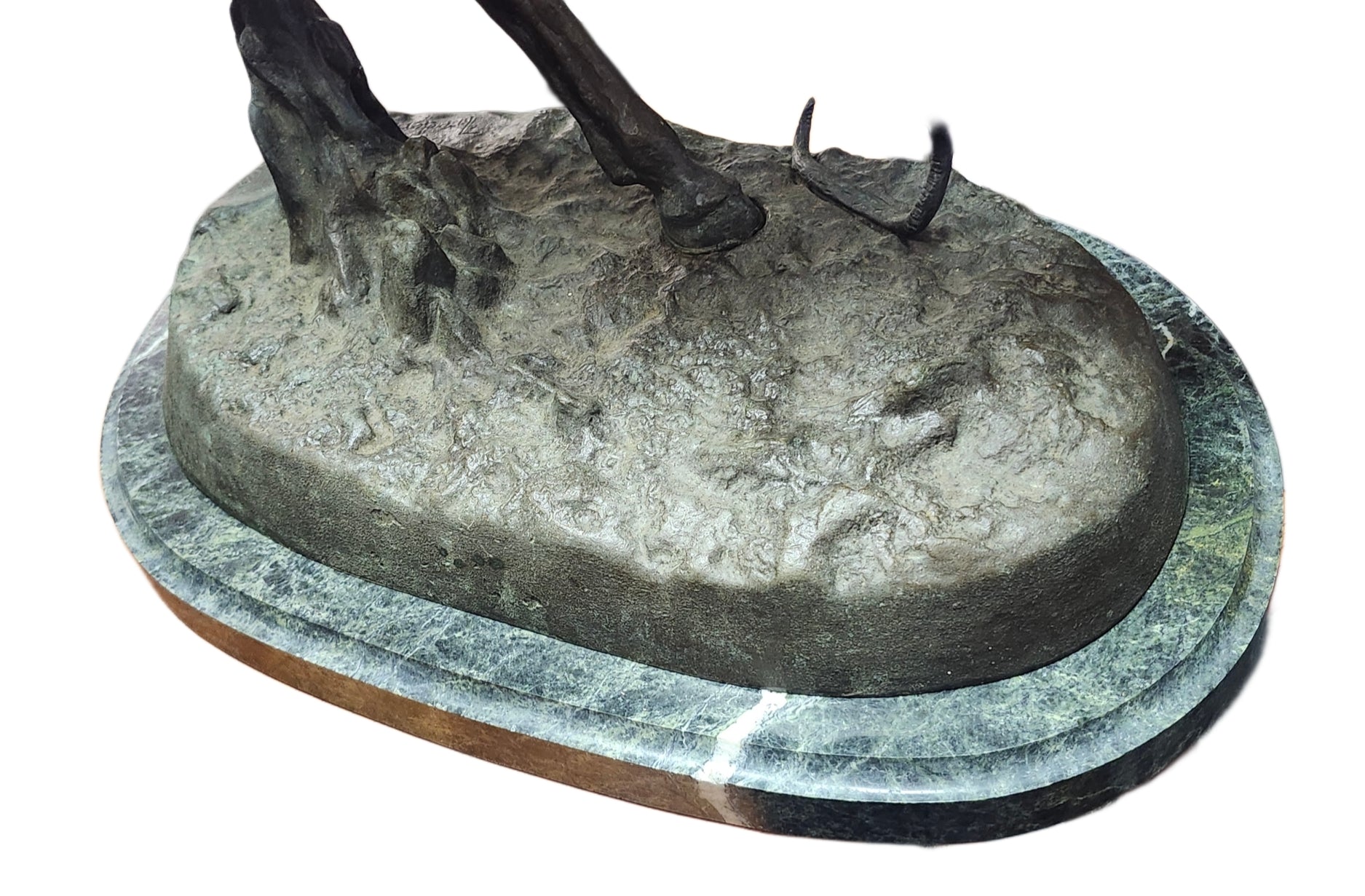 Frederic Remington Bronze Statue Titled "Rattlesnake" 23" Tall image 3