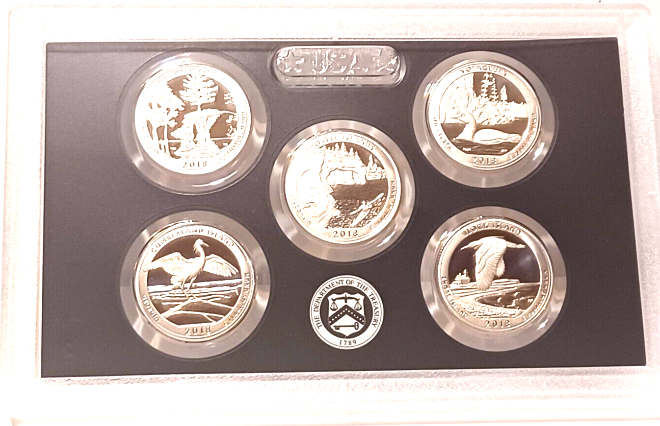 2018 S US Mint Silver Proof Set - 10 Coins COA Original Box image 5