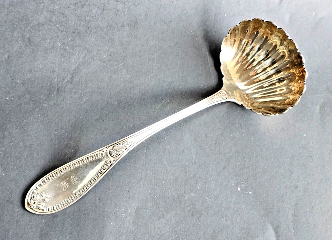 RARE! Antique Tiffany & Co Ionic Sterling Silver Large Shell Ladle image 0