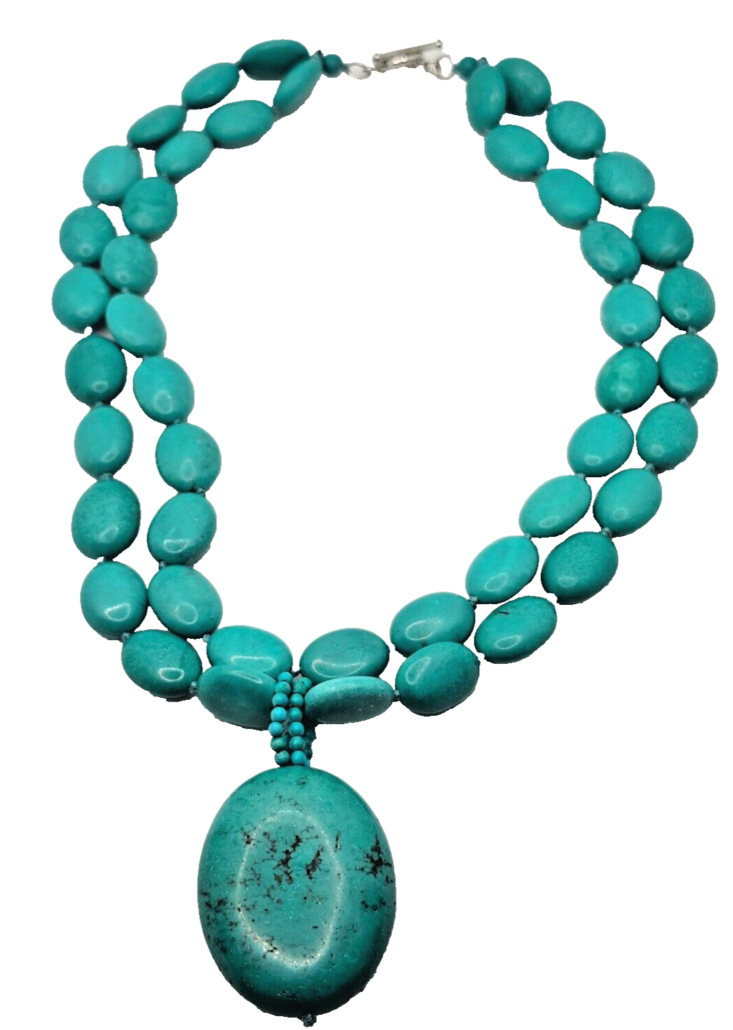 Lucas Lameth Double Stand Turquoise Sterling Silver Necklace & Pendant image 0
