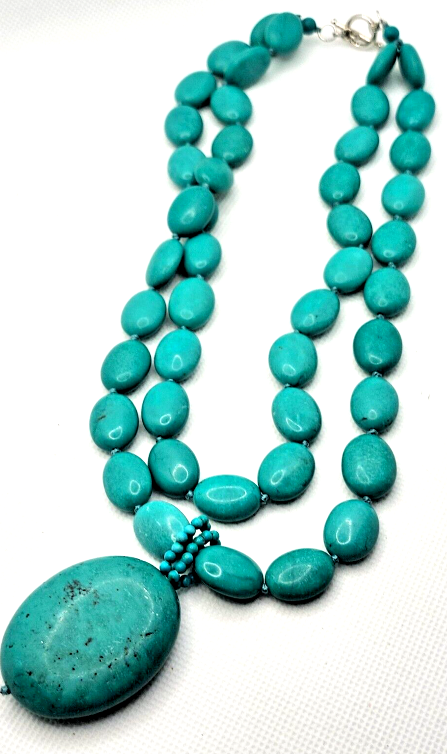 Lucas Lameth Double Stand Turquoise Sterling Silver Necklace & Pendant image 4