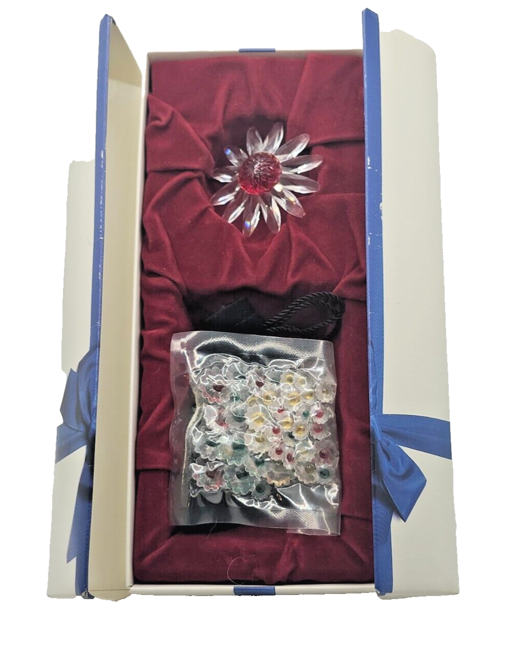 Swarovski Crystal RED MARGUERITE DAISY with MINI FLOWERS in Original Box image 10