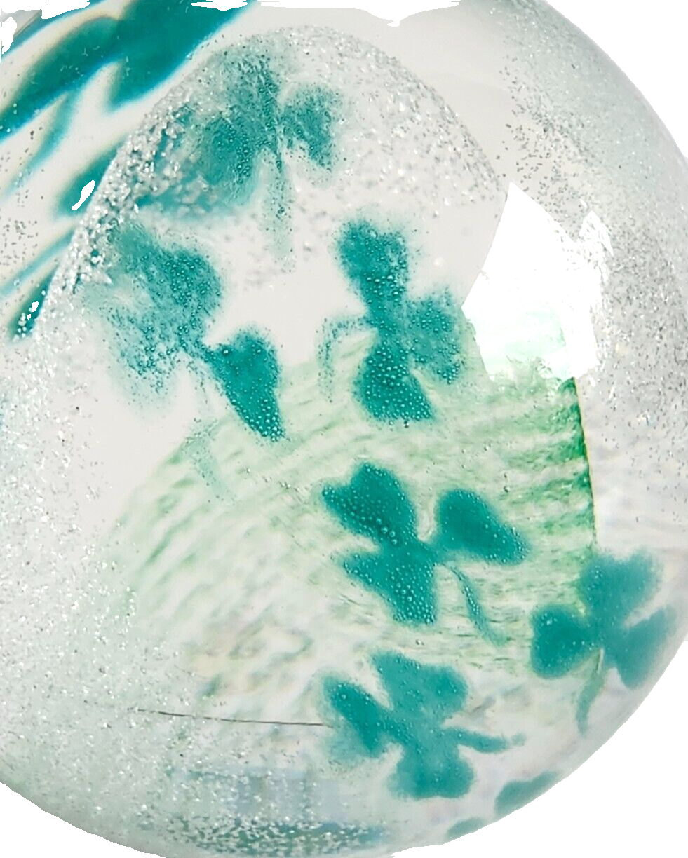 Caithness "Shamrock" Glass Paperweight Scotland #W37616 image 4