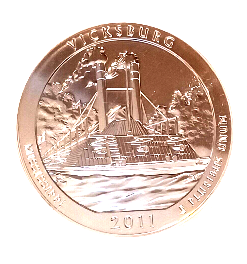 2011 Vicksburg 5 Oz. SILVER PCGS MS69DMPL FIRST STRIKE  Signed Mercanti image 1